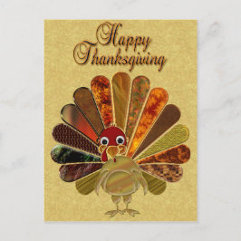 Färgigt Happy thanksgiving Turkiet Helg Vykort