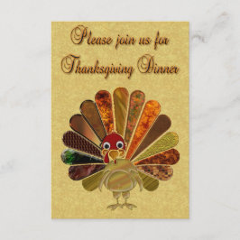 Färgigt Happy thanksgiving Turkiet Inbjudningar