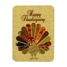Färgigt Happy thanksgiving Turkiet Magnet
