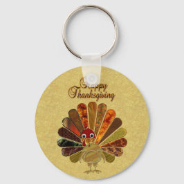 Färgigt Happy thanksgiving Turkiet Nyckelring
