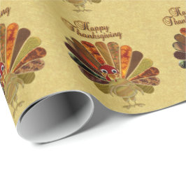 Färgigt Happy thanksgiving Turkiet Presentpapper