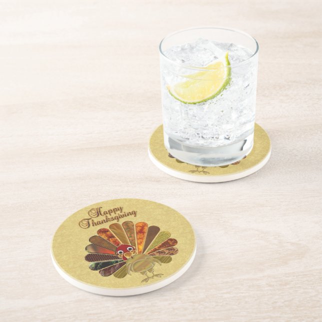 Färgigt Happy thanksgiving Turkiet Underlägg (Sidan)