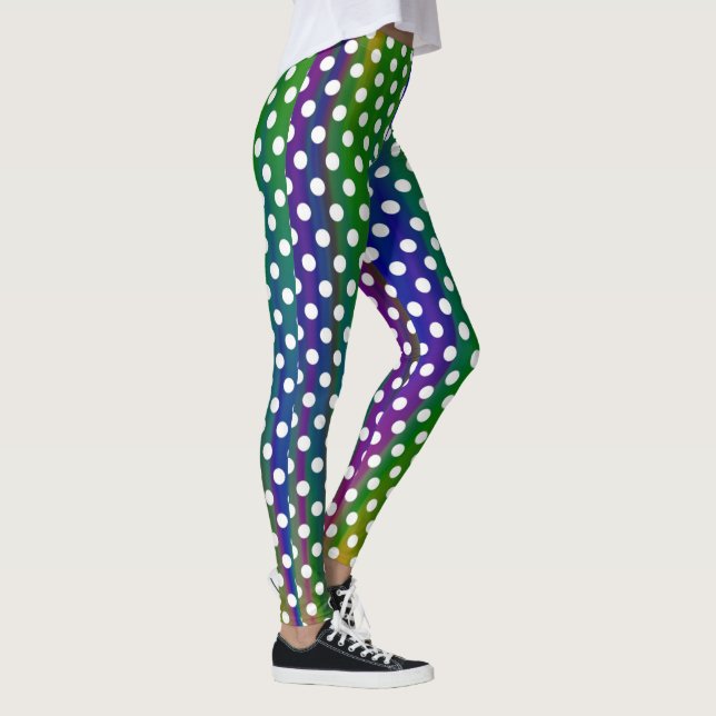 Färgigt Polka dots Girly-Trendig Fashionable Yoga Leggings (Höger)