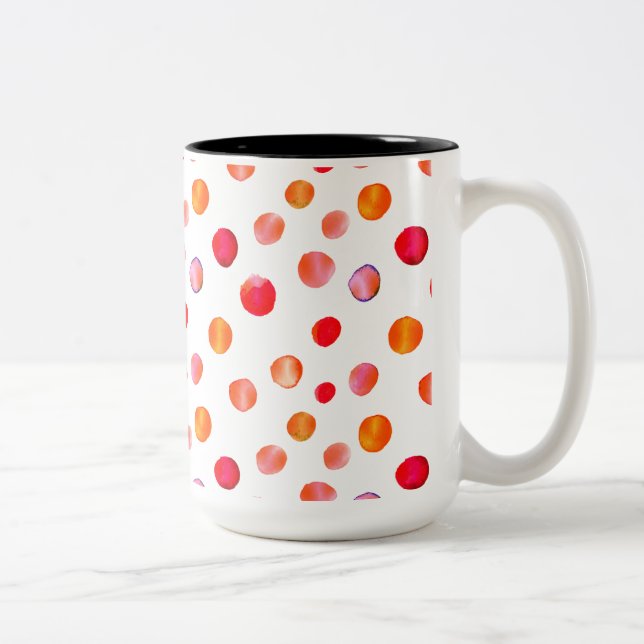 Färgigt polka dots-kaffe Mugg (Höger)