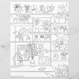 Färgillustration av blommigtens hushållare