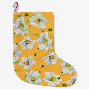 Färgillustration för blomkors, mönster liten julstrumpa