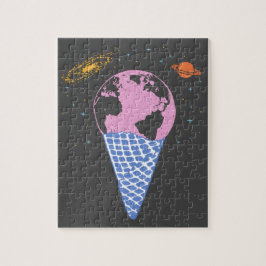 Färgjord och Universe Ice Cream Cone Artwork Pussel