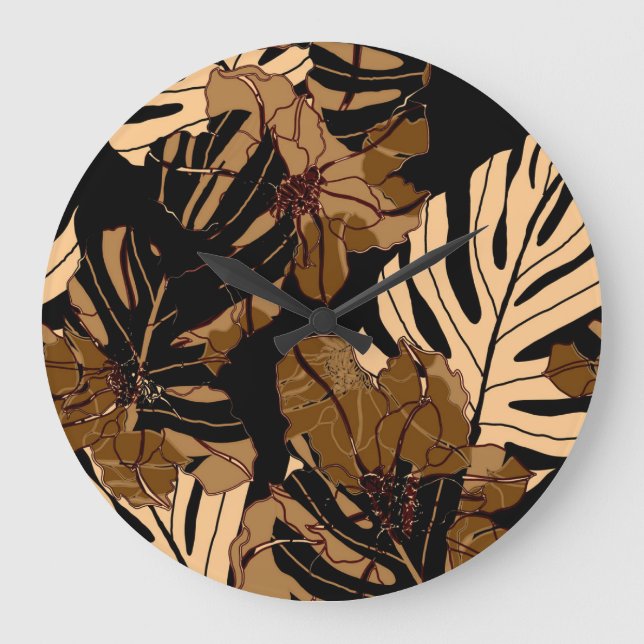 Färgjordgubbar: Rosa av vattenfärg Stor Klocka (Framsida)