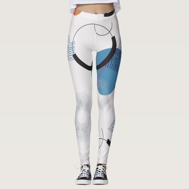 Färgkaktus: Cute Seamless Mönster Leggings (Framsida)