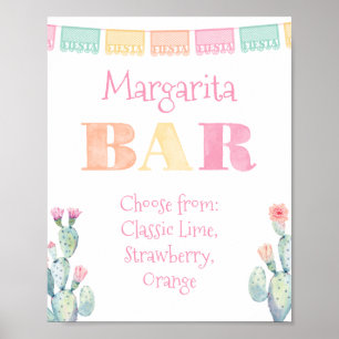Färgkaktus Margarita Pub eller Taco Pub Party Poster
