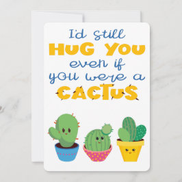 Färgkaktus modern roligt Valentine Kort