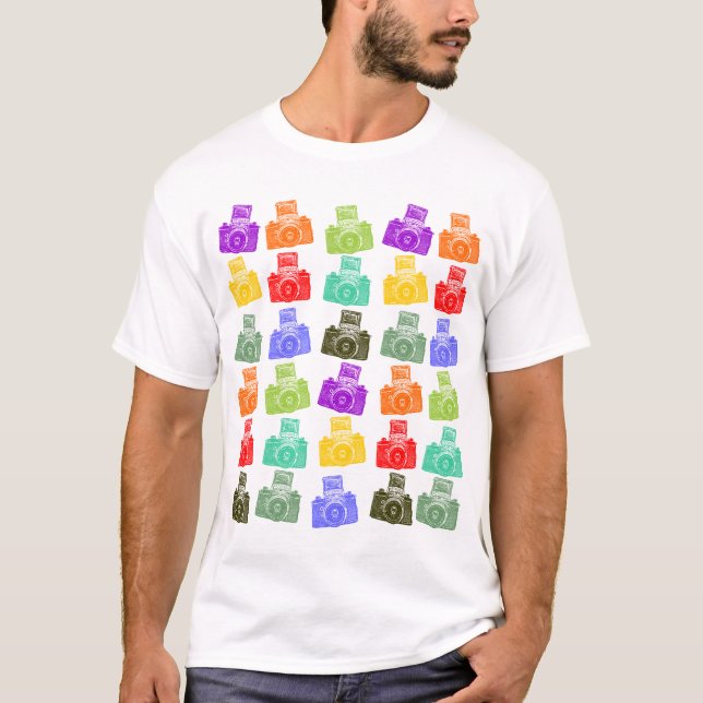Färgkameror Tee Shirt (Framsida)