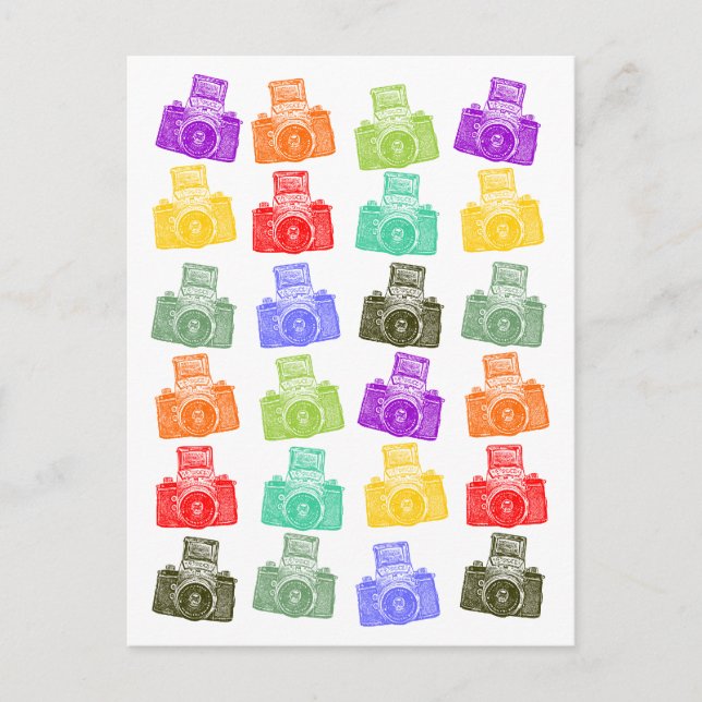 Färgkameror Vykort (Framsida)