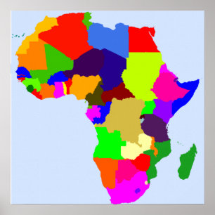 Färgkartan av afrikaaffischen - förbigå poster
