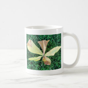 Färgkastanj träd löv kaffemugg