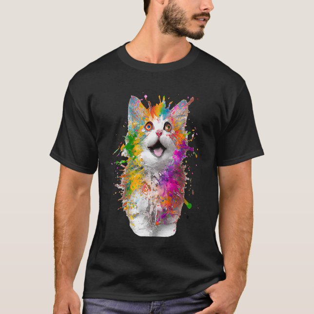 Färgkatt 2 t shirt (Framsida)