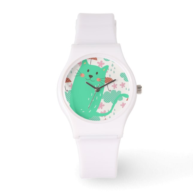 Färgkatter Armbandsur (Framsida)