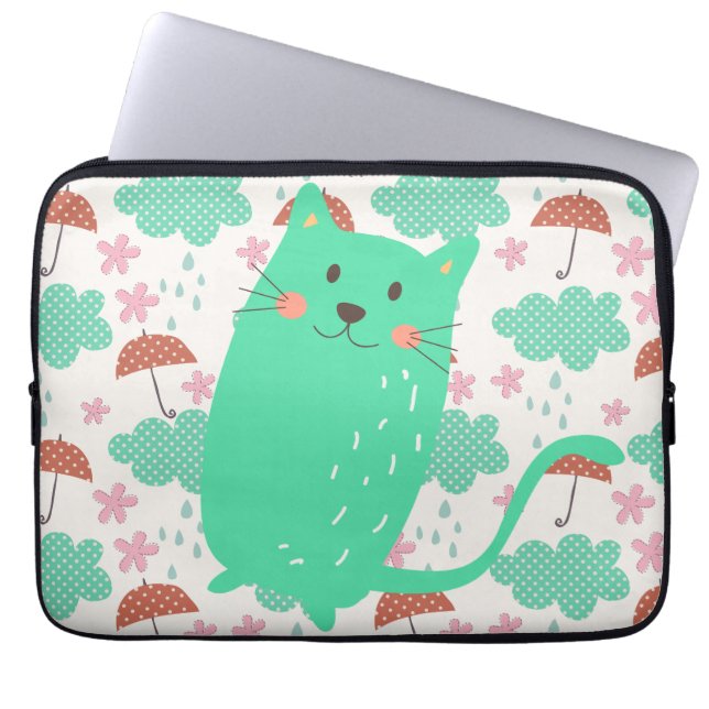 Färgkatter Laptop Sleeve (Framsidan)