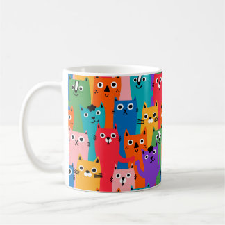 Färgkatter mönster kaffemugg