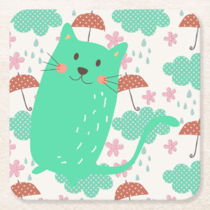 Färgkatter Underlägg Papper Kvadrat