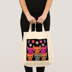 FÄRGKATTNÄMNESKATTER KATTDJURET ARTIST HANDBAGS TO TYGKASSE