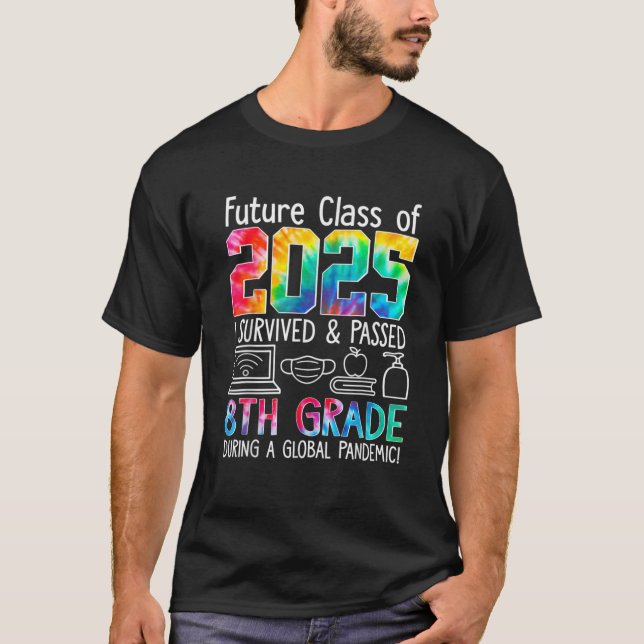 Färgklass 2025 Åttonde Klass tillbaka till skolan T Shirt (Framsida)