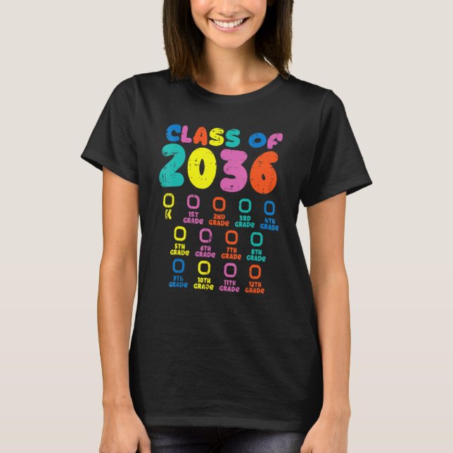 Färgklass för 2036 Checklist Kindergarten Grow T Shirt (Framsida)