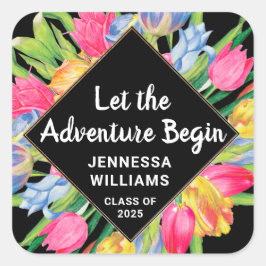 Färgklassen 2025, inspirerande Studenten Fyrkantigt Klistermärke