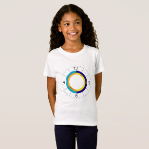 Färgklocka ansikte tee shirt