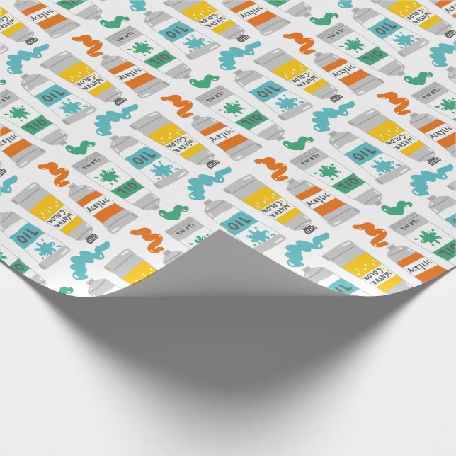 Färgknölar för ljus på vitt presentpapper (Hörn)