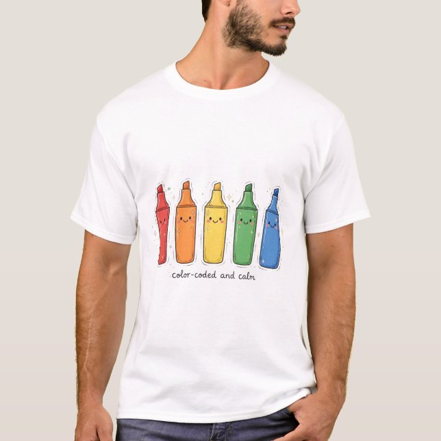 Färgkodad och lugn — Planner Tee (Framsida)