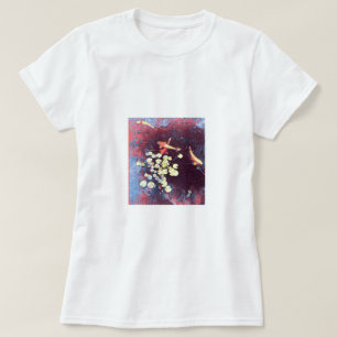 Färgkoifisk japansk fiskdamm t shirt