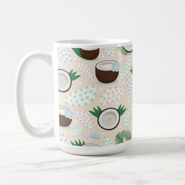 Färgkokosnöt mönster kaffemugg (Vänster)