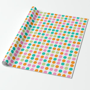 Färgkonfektyr polka dots retro 60:s konst presentpapper