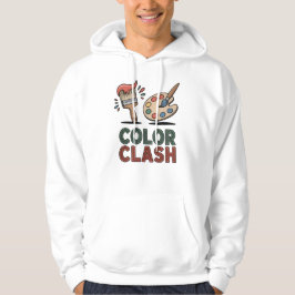 Färgkonflikt – Djärv konstnärspalett & pensel Hoodie