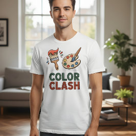 Färgkonflikt – Levande Art Palette-design T Shirt
