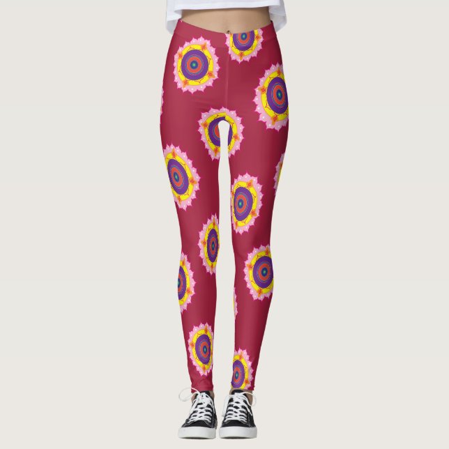 Färgkonslegering Leggings (Framsida)