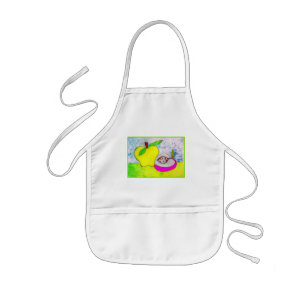 Färgkonst Apples Kids Apron Barnförkläde