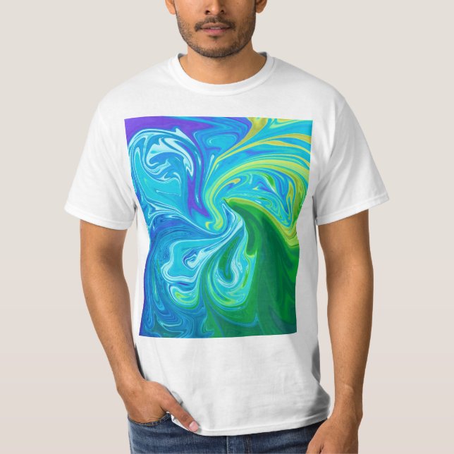 Färgkonst av abstrakt t shirt (Framsida)