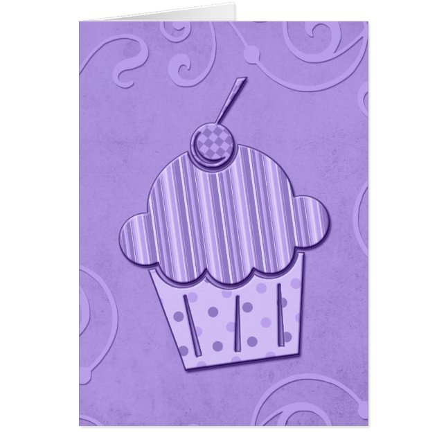 Färgkonst av cupkaka hälsningskort (Framsidan)