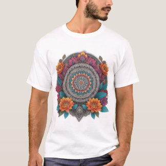 Färgkonst - Boho Andlig Flower Mönster Desig T Shirt