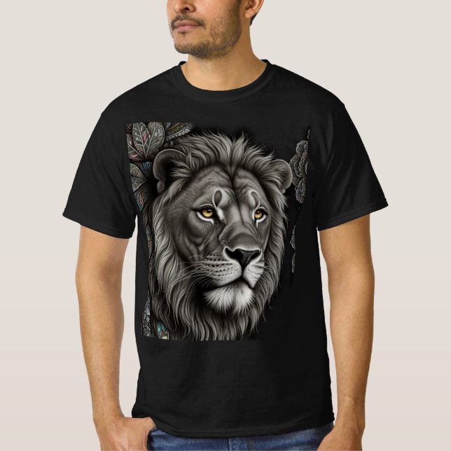 Färgkonst - Boho Andlig Flower Mönster Desig T Shirt (Framsida)