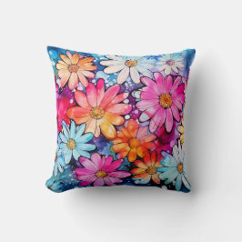 Färgkonst i färglös Vintage Kudde