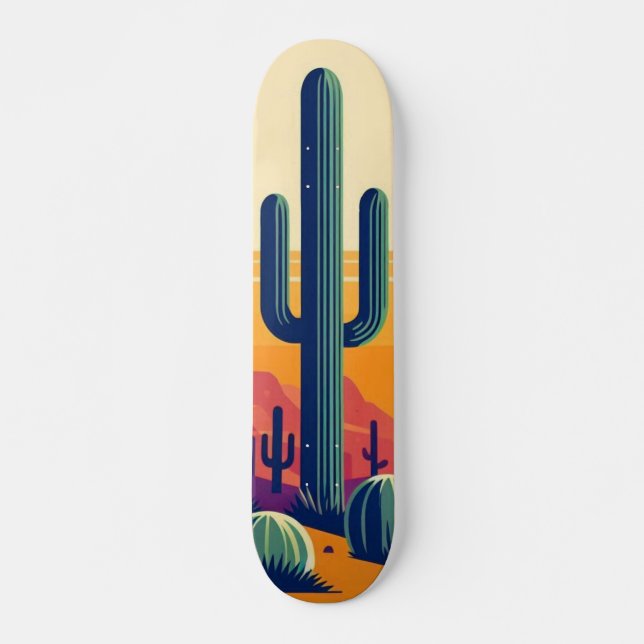 Färgkonst i sydvästra öknen mini skateboard bräda 18,5 cm (Framsida)