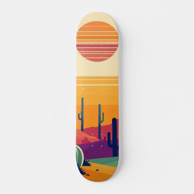 Färgkonst i sydvästra öknen mini skateboard bräda 18,5 cm (Framsida)