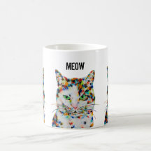 Färgkonst Meow Mugg