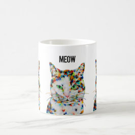 Färgkonst Meow Mugg