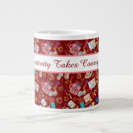 Färgkonsthandel Kreativ mönster för konstnärer Jumbo Mugg