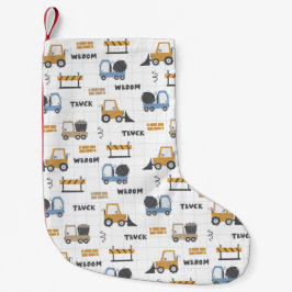 Färgkonstruktion Lastbilar Mönster Liten Julstrumpa