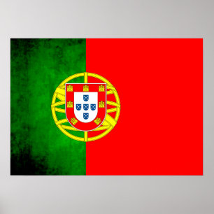 Färgkontrast PortugisiskFlagga Poster